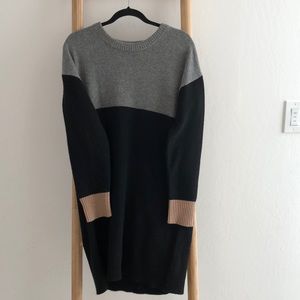 Madewell long sleeve multicolor wool dress